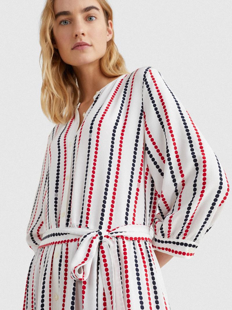 Dresses Tommy Hilfiger Dot Midi Shirtdress Stripes | MX_W21058