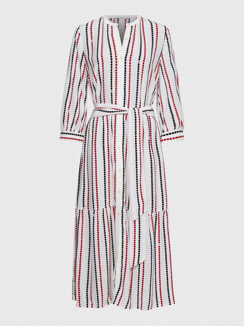 Dresses Tommy Hilfiger Dot Midi Shirtdress Stripes | MX_W21058