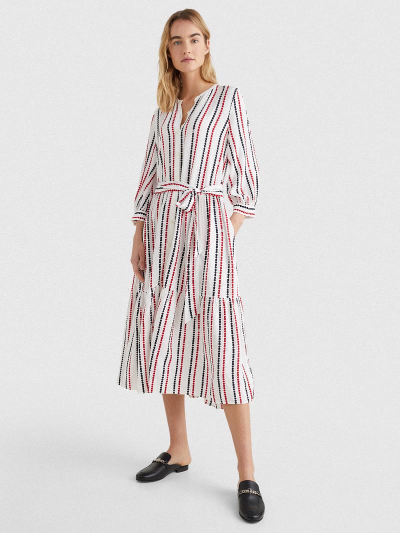 Dresses Tommy Hilfiger Dot Midi Shirtdress Stripes | MX_W21058