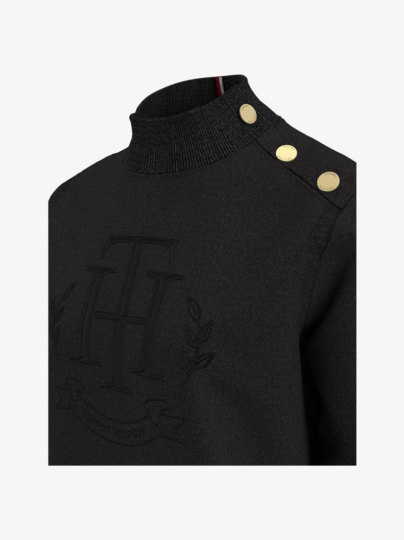 Dresses Tommy Hilfiger Essential Crest Logo Negros | MX_W21062