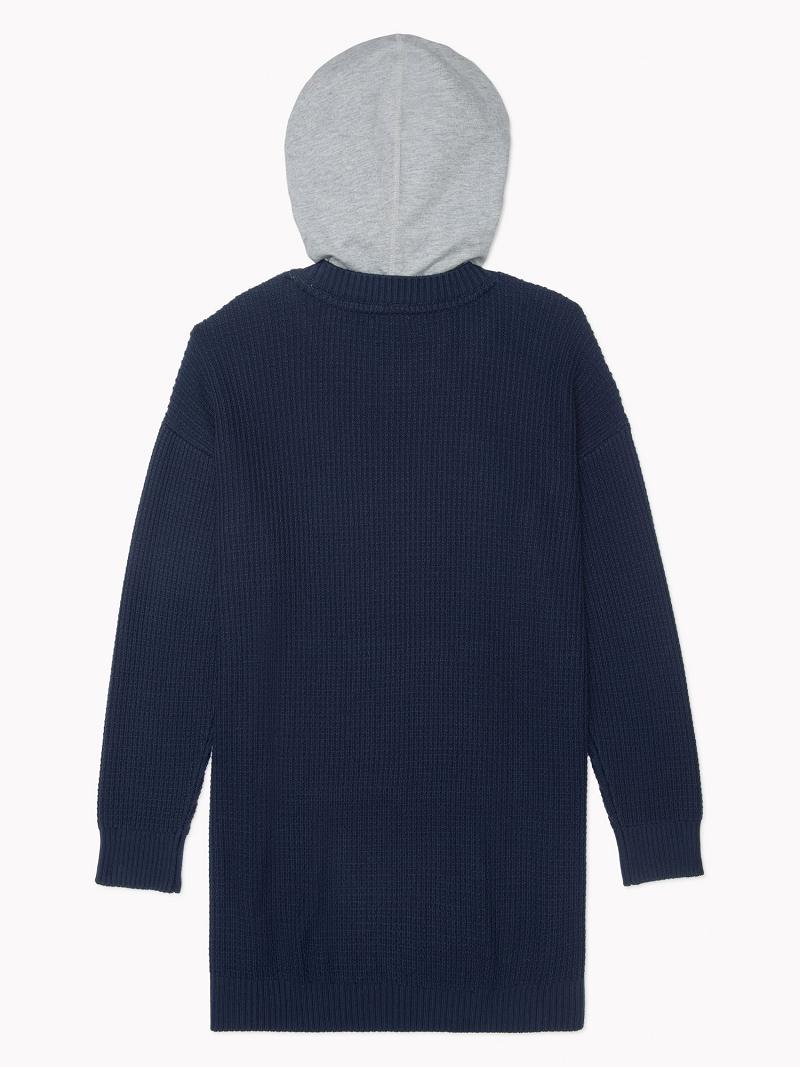 Dresses Tommy Hilfiger Essential Mixed Media Hoodie Sueter Azules | MX_W21067