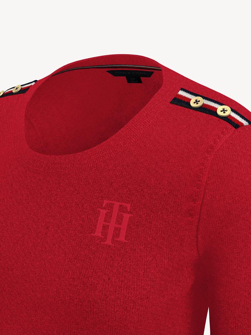 Dresses Tommy Hilfiger Essential Monogram Long-Sleeve Rojos | MX_W21068