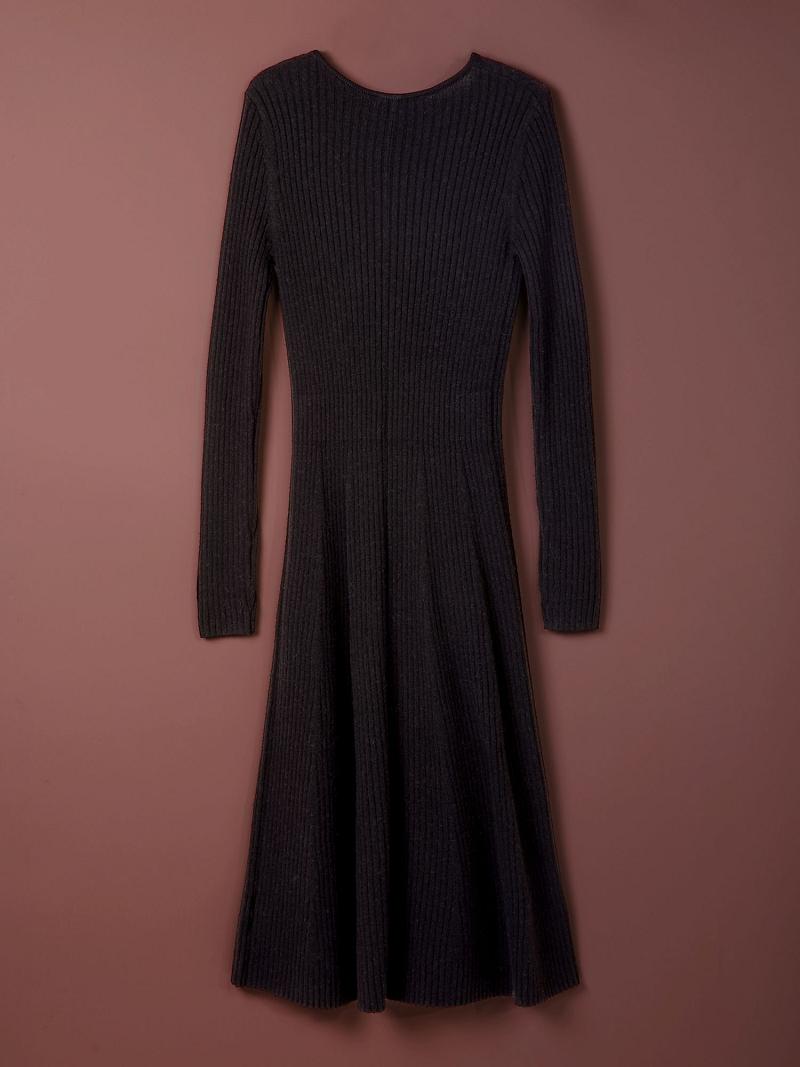 Dresses Tommy Hilfiger Fine Wool Crest Sueter Negros | MX_W21086