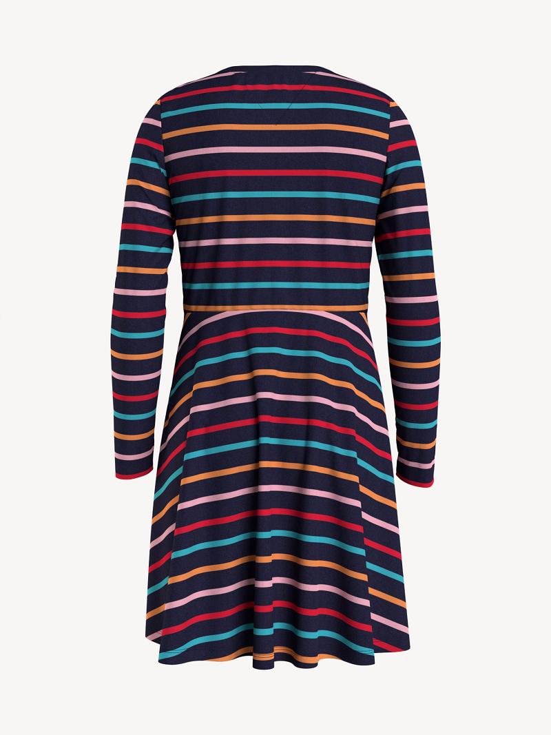 Dresses Tommy Hilfiger Multi Stripe T-Shirt Azules Multicolor | MX_G1076