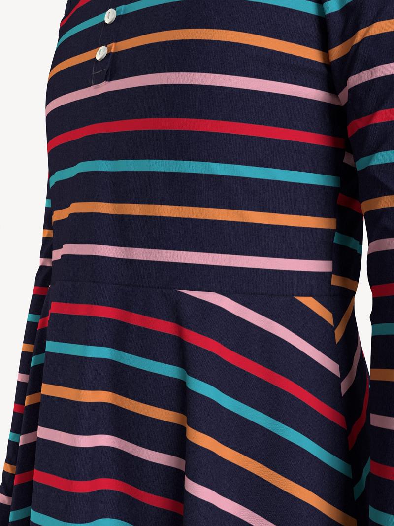 Dresses Tommy Hilfiger Multi Stripe T-Shirt Azules Multicolor | MX_G1076