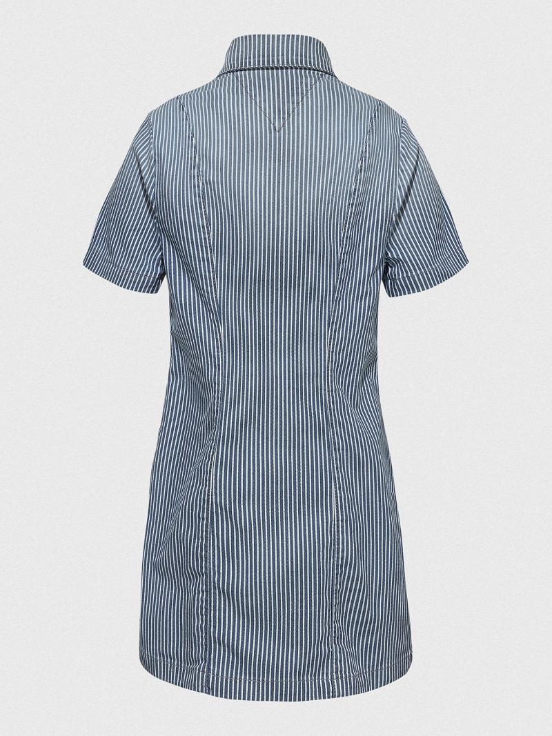 Dresses Tommy Hilfiger Pinstripe Shirtdress Azules | MX_G1078