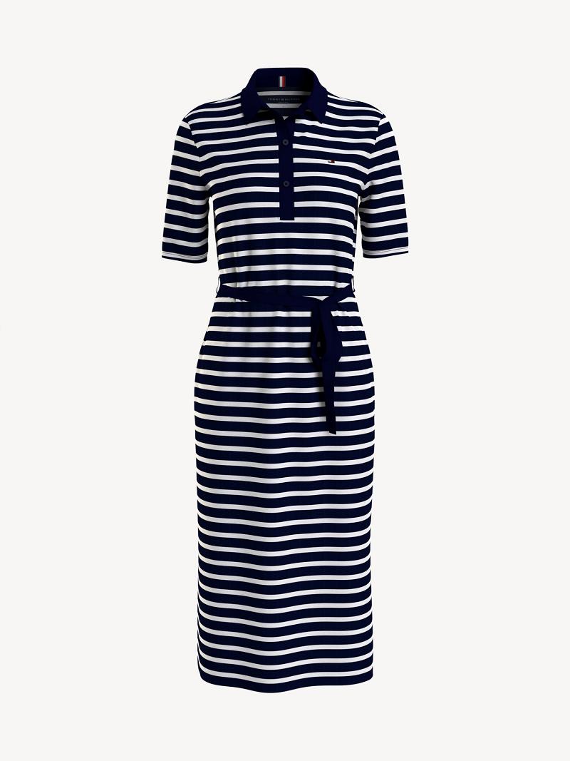 Dresses Tommy Hilfiger Polo Midi Azules | MX_W21106