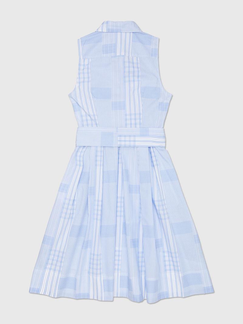 Dresses Tommy Hilfiger Sin Manga Patchwork Azules Blancos | MX_W21121