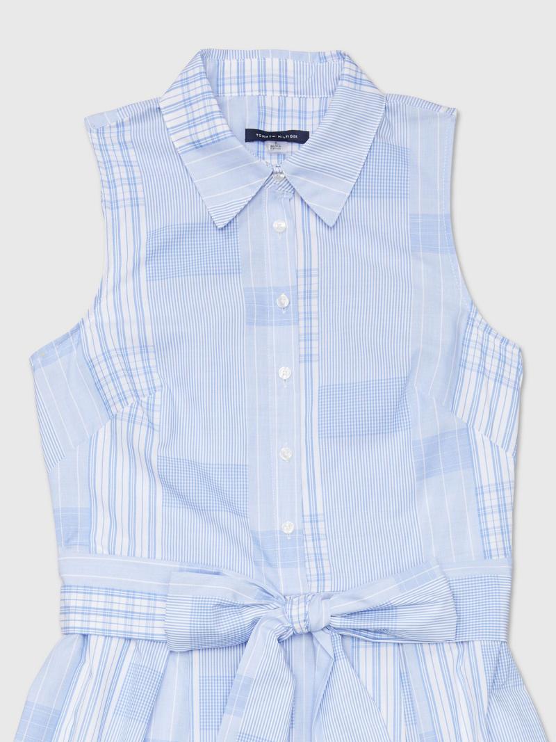 Dresses Tommy Hilfiger Sin Manga Patchwork Azules Blancos | MX_W21121