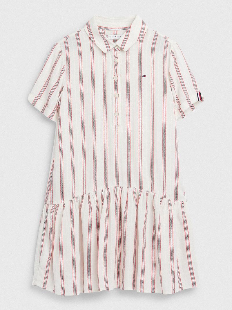 Dresses Tommy Hilfiger Stripe Blancos | MX_G1084