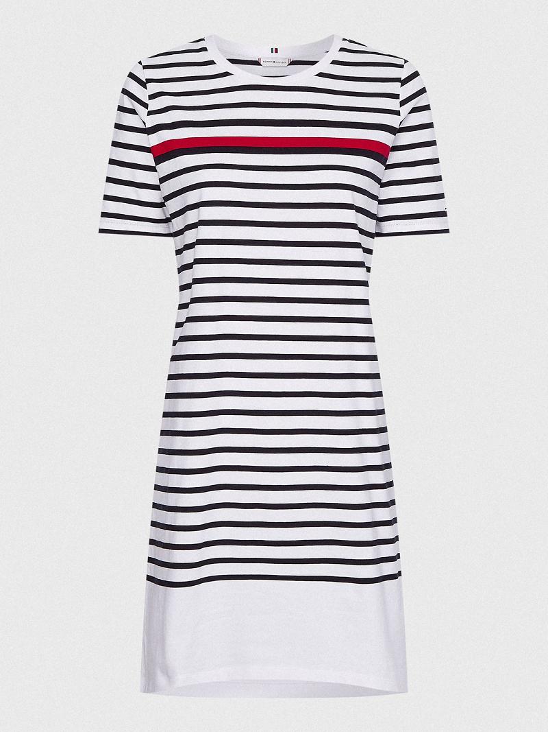 Dresses Tommy Hilfiger Stripe T-Shirt Rojos Blancos Azules | MX_W21127