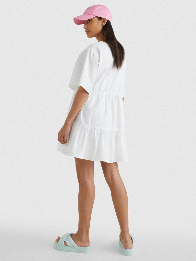 Dresses Tommy Hilfiger Tiered Kaftan Blancos | MX_W21134