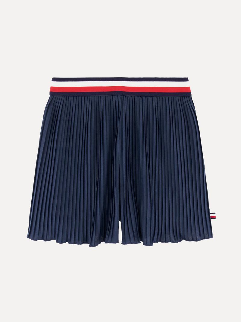 Falda Corta Tommy Hilfiger Little Pleated Skort Azules | MX_G1176