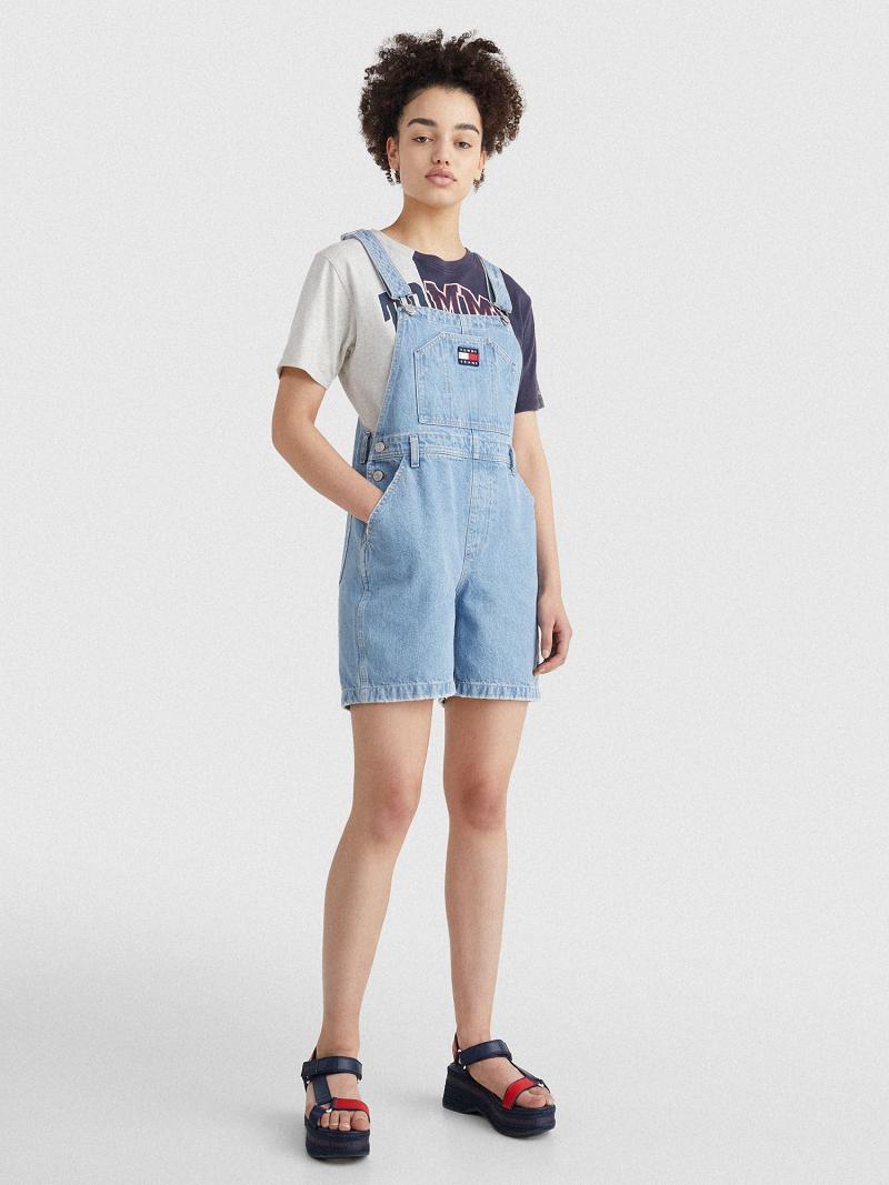 Falda Tommy Hilfiger Denim Overall Corta Azules | MX_W21325