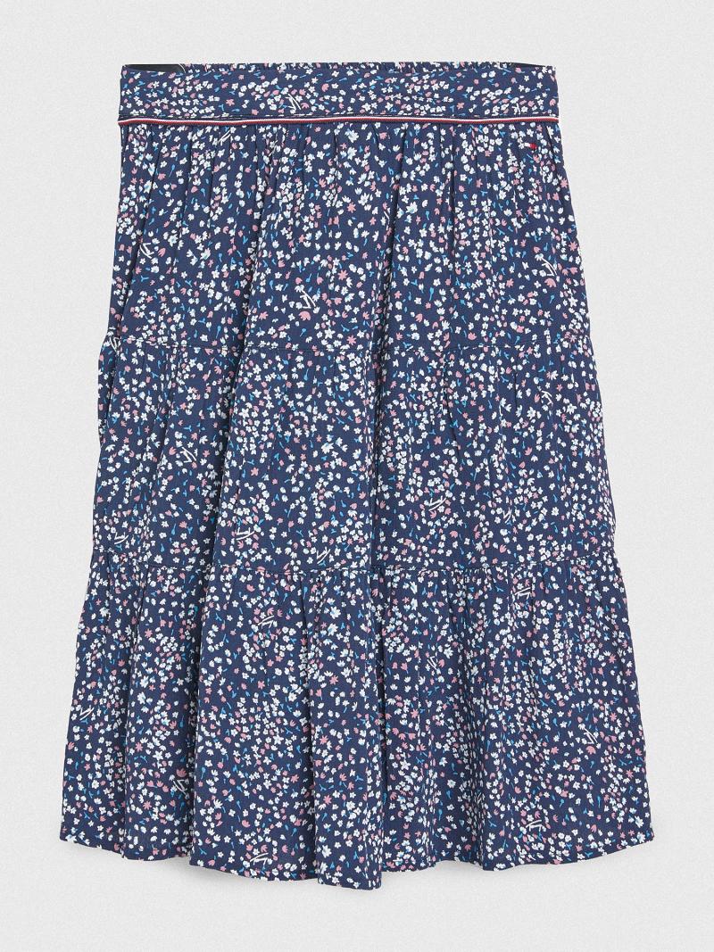 Falda Tommy Hilfiger Floral Azul Marino | MX_G1168