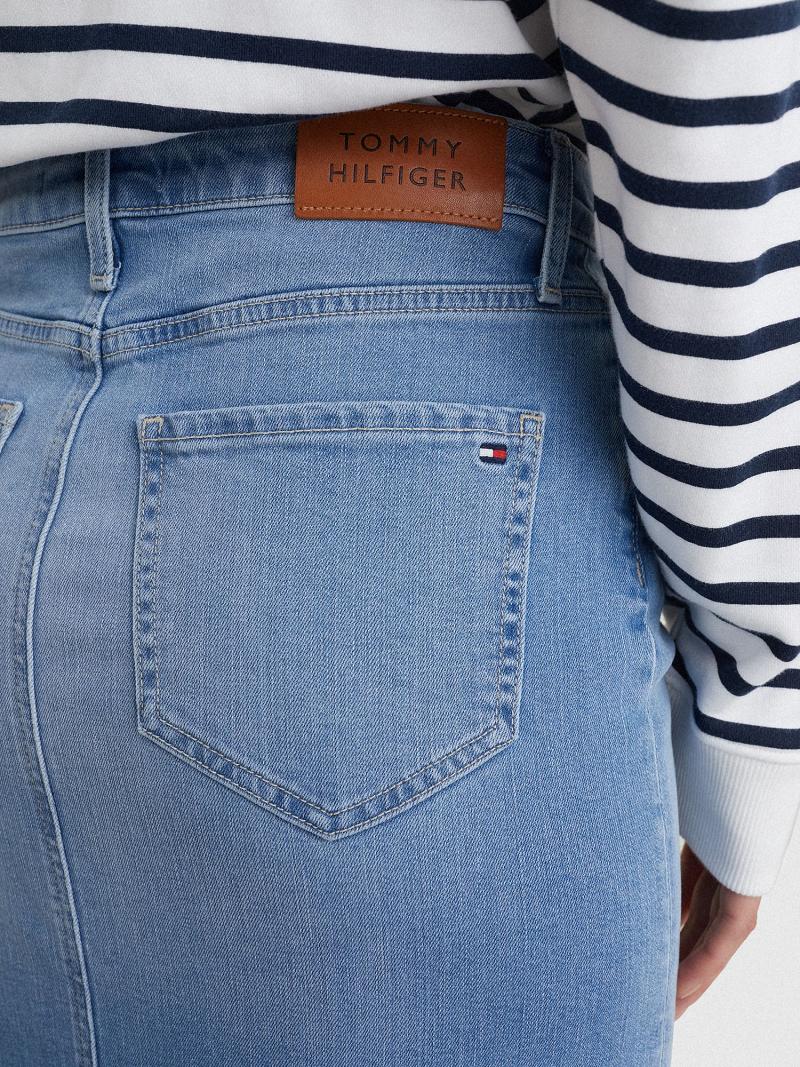 Falda Tommy Hilfiger High Rise Denim Azules | MX_W21330