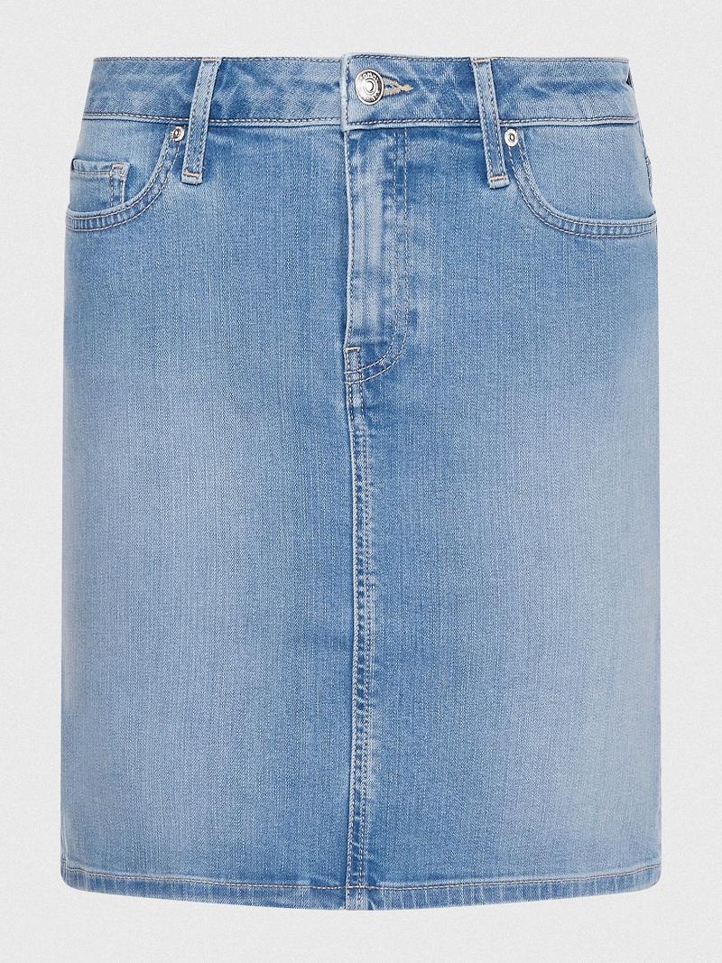 Falda Tommy Hilfiger High Rise Denim Azules | MX_W21330