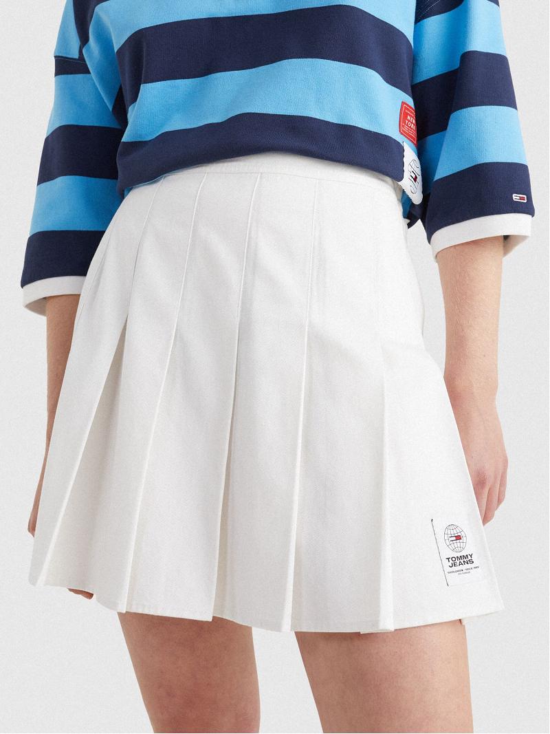 Falda Tommy Hilfiger Pleated Tenis Blancos | MX_W21334