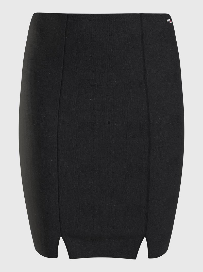 Falda Tommy Hilfiger Solid Bodycon Negros | MX_W21337