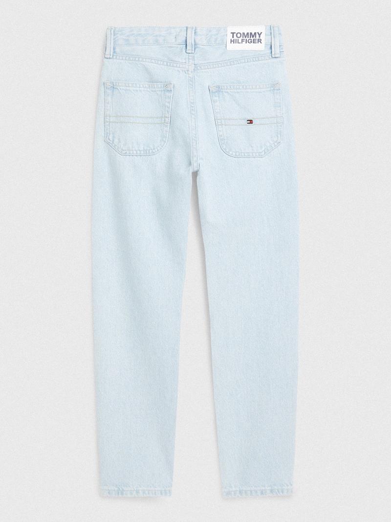 Jeans Tommy Hilfiger Bleach Wash Straight Azules | MX_B2046