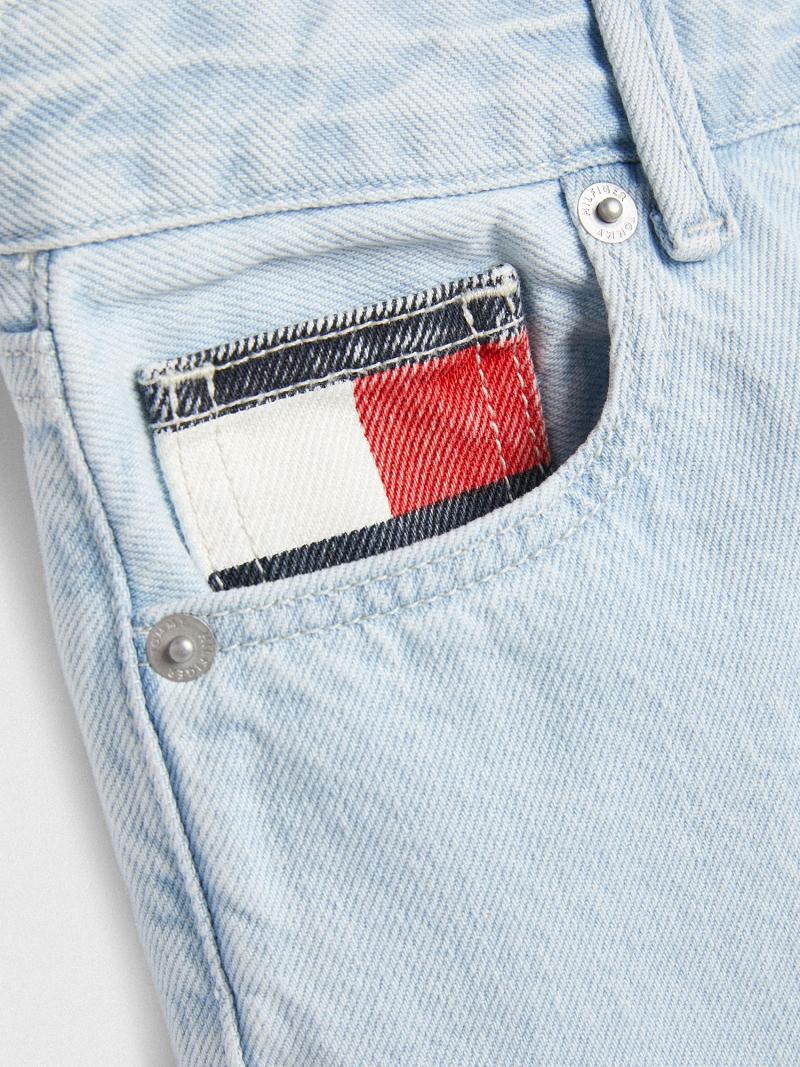 Jeans Tommy Hilfiger Bleach Wash Straight Azules | MX_B2046