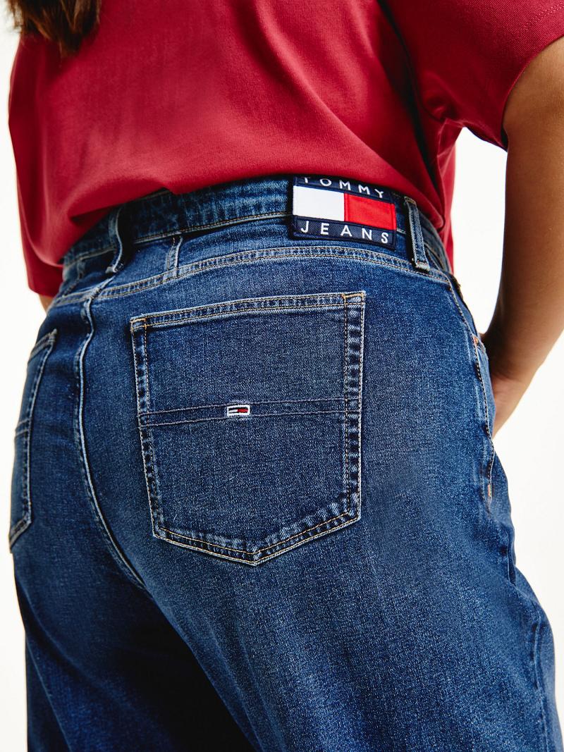 Jeans Tommy Hilfiger Curve High Rise Tapered Mom Fit Azules | MX_W21189