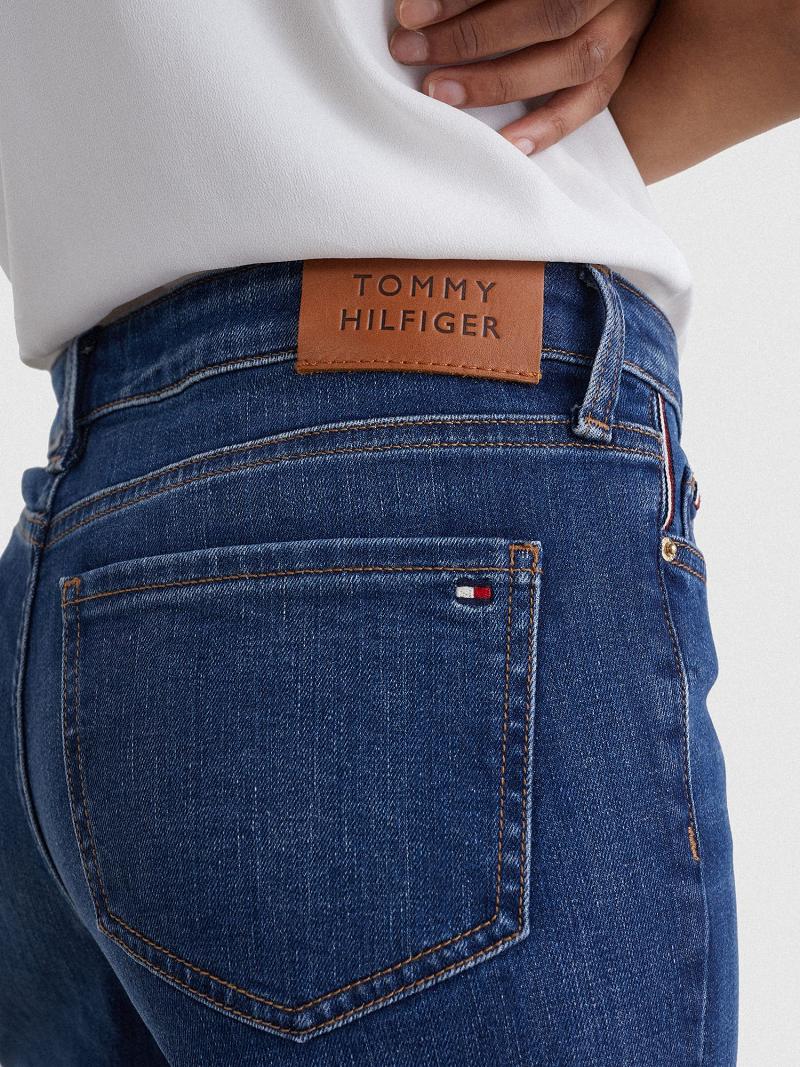 Jeans Tommy Hilfiger Dark Wash Straight Fit Azules | MX_W21190