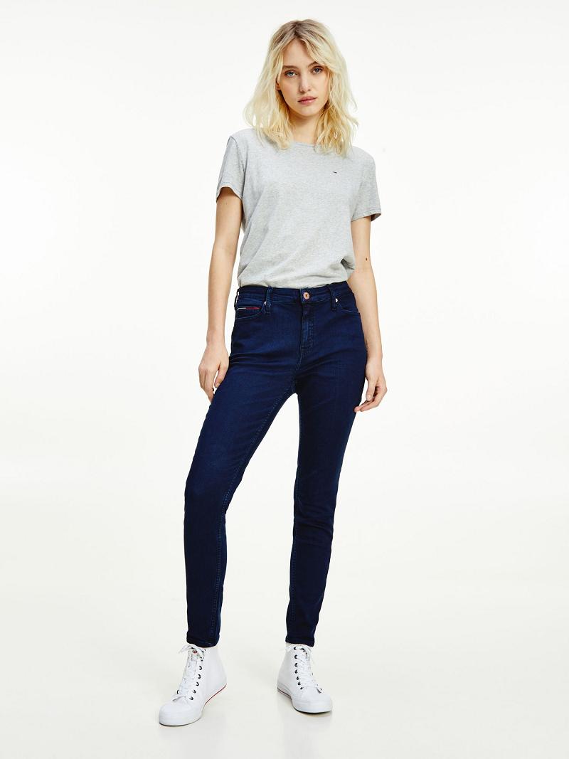 Jeans Tommy Hilfiger Deep Wash Skinny Fit Azul Marino | MX_W21191