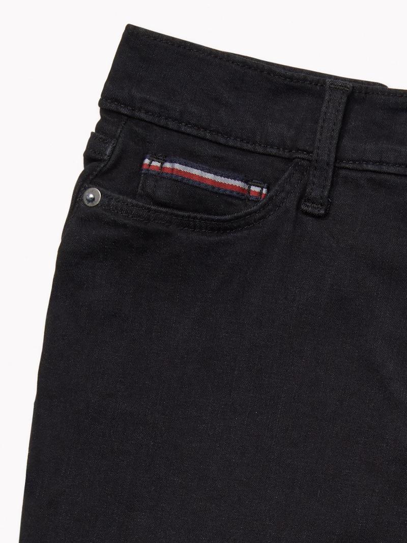 Jeans Tommy Hilfiger Essential Skinny Fit Black Wash Negros | MX_W21194