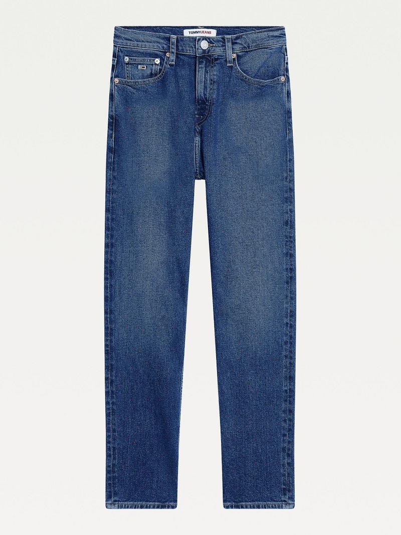 Jeans Tommy Hilfiger High Rise Tapered Mom Fit Azul Marino | MX_W21201