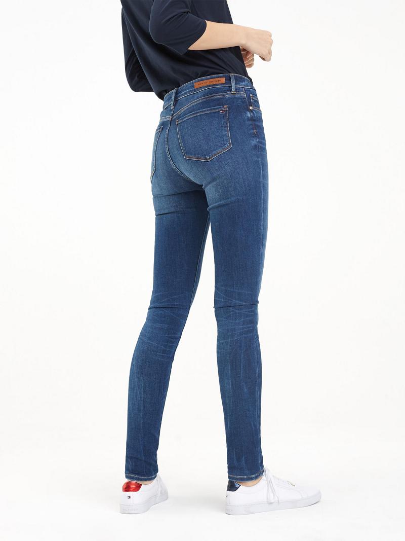 Jeans Tommy Hilfiger Mid Rise Jegging Fit Azul Marino | MX_W21204