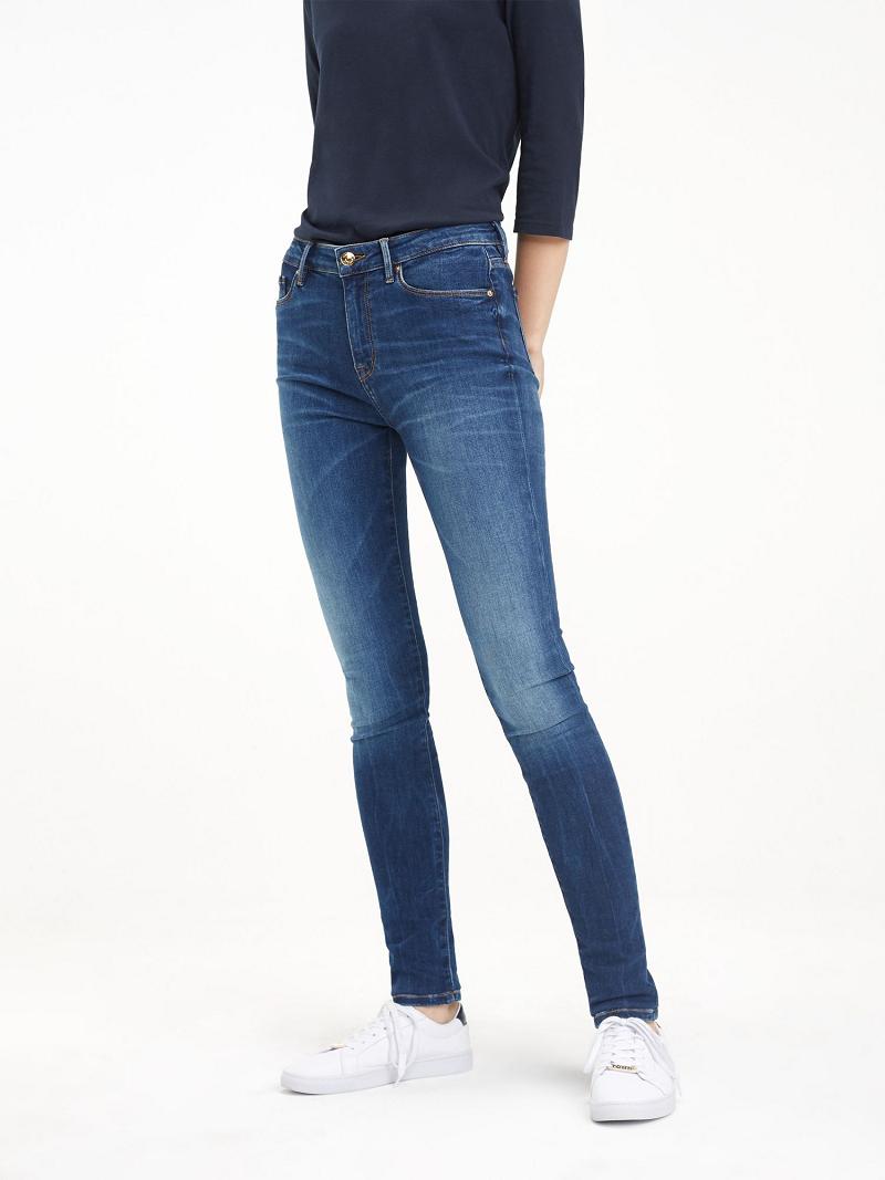 Jeans Tommy Hilfiger Mid Rise Jegging Fit Azul Marino | MX_W21204