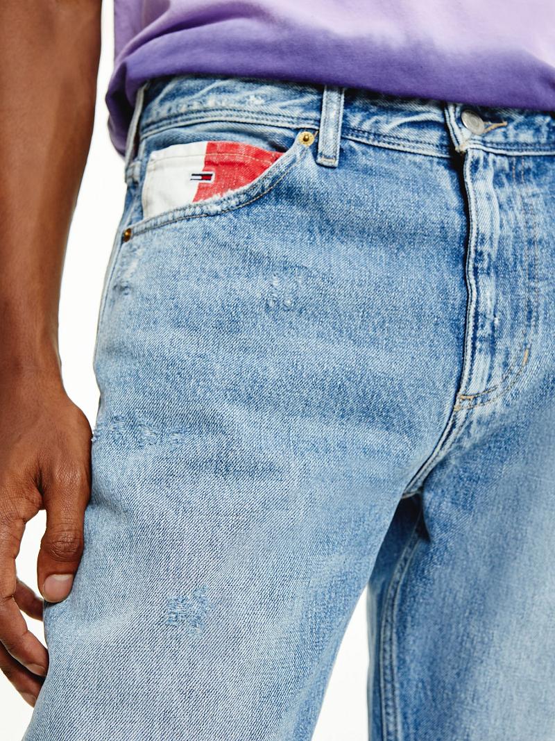 Jeans Tommy Hilfiger Slim Fit Light Wash Azules | MX_M31382