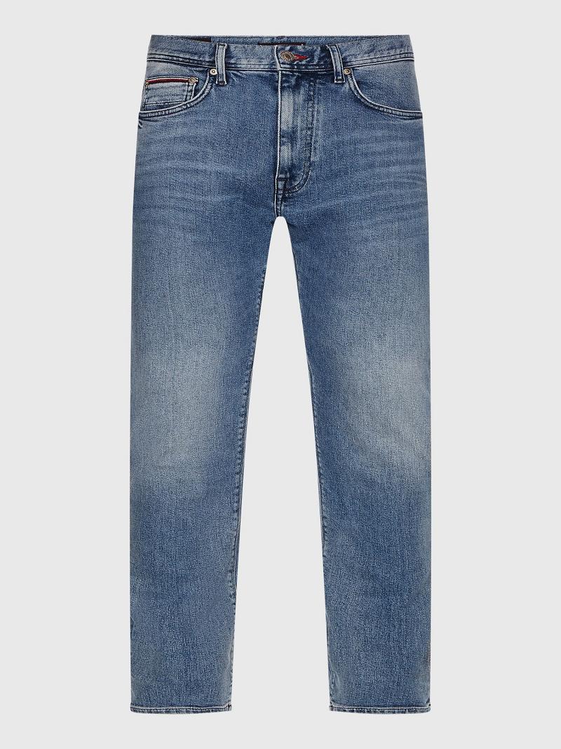 Jeans Tommy Hilfiger Slim Fit Medium Wash Azul Marino | MX_M31385