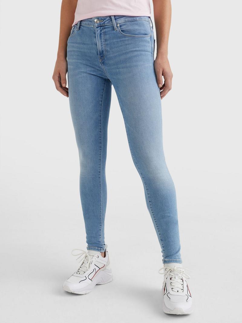 Jeans Tommy Hilfiger TH Flex Skinny Fit Light Wash Azules | MX_W21210