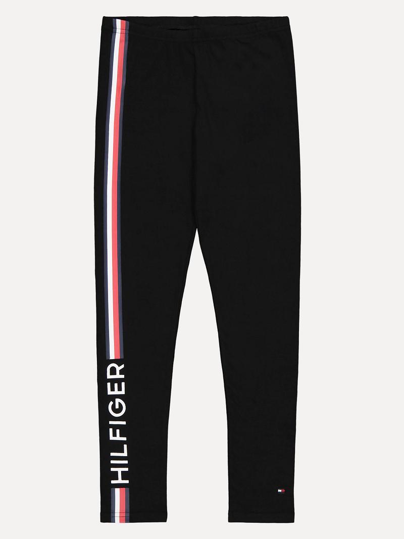 Leggins Tommy Hilfiger Big Icon Stripe Negros | MX_G1135