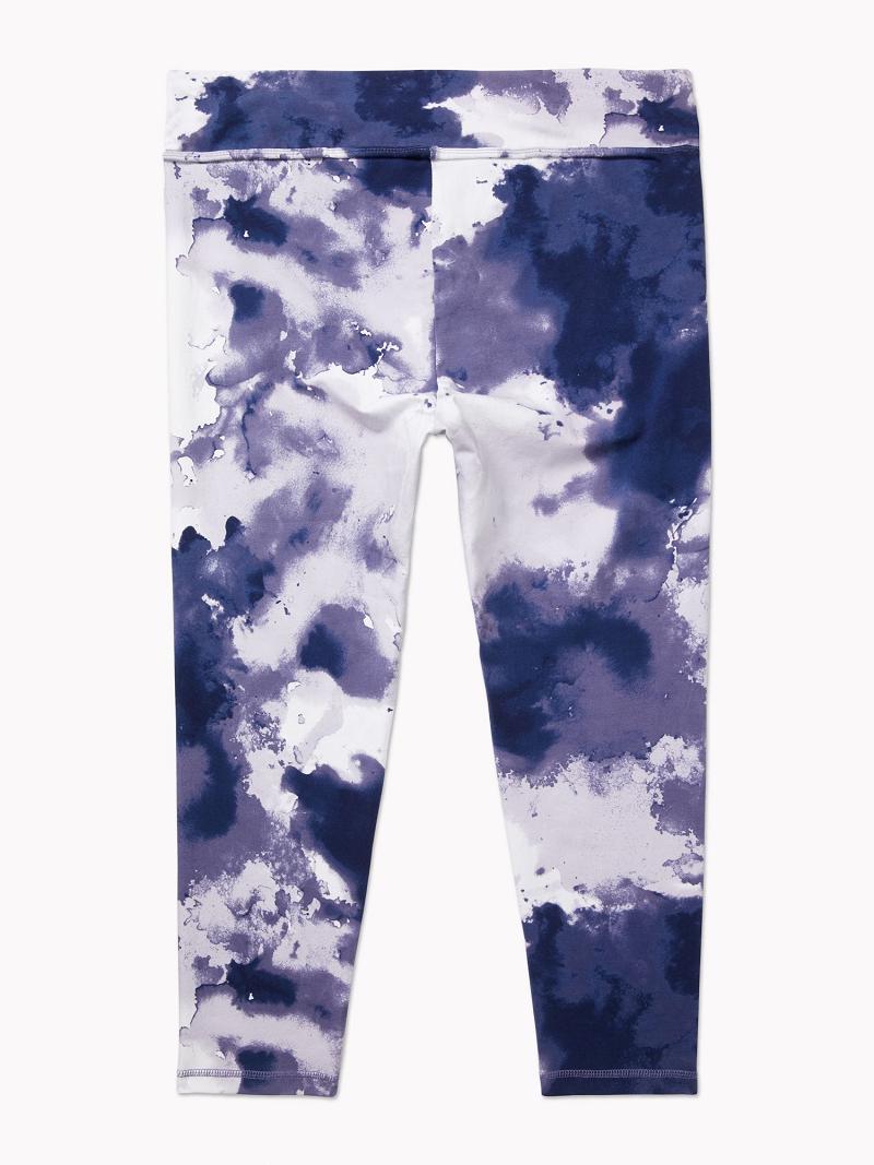 Leggins Tommy Hilfiger Essential Curve Watercolor Print Morados | MX_W21220