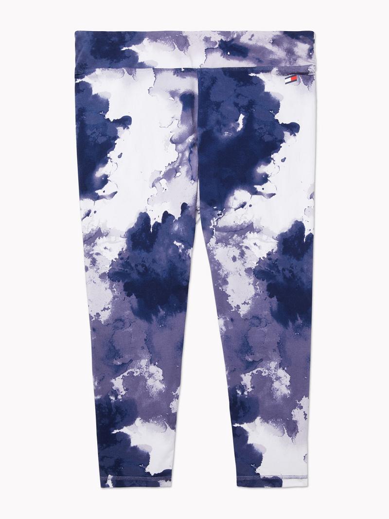 Leggins Tommy Hilfiger Essential Curve Watercolor Print Morados | MX_W21220