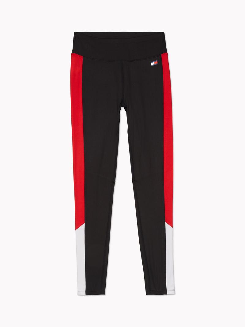 Leggins Tommy Hilfiger Essential Flag Colorblock Negros | MX_W21221