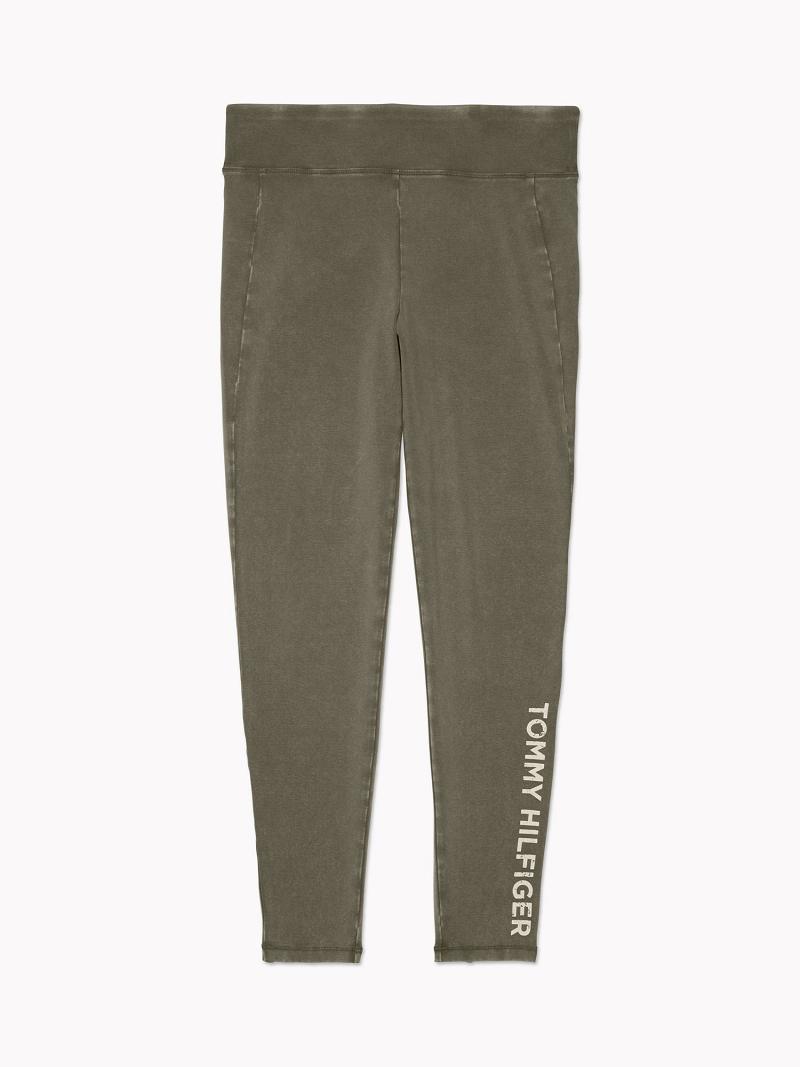 Leggins Tommy Hilfiger Essential Solid Washed Verde Oliva | MX_W21223