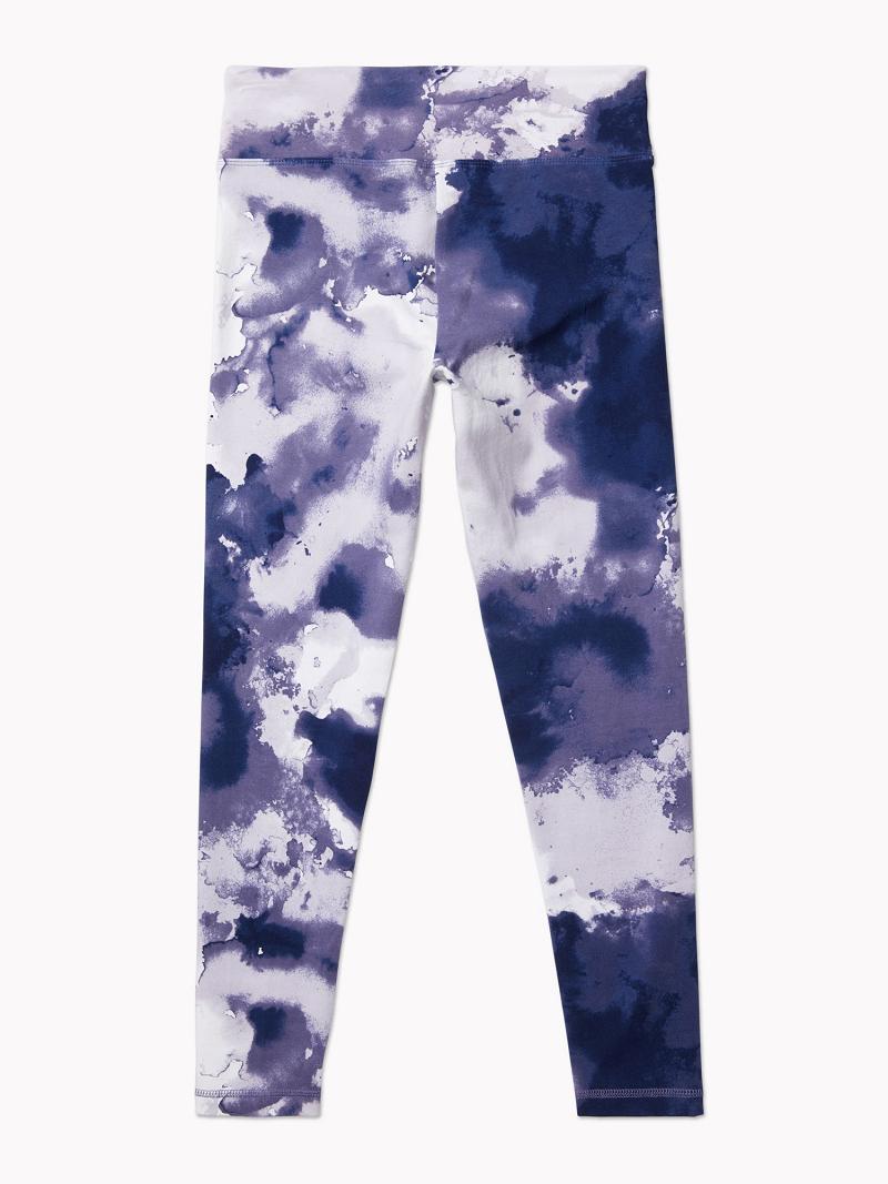 Leggins Tommy Hilfiger Essential Watercolor Print Azules | MX_W21224