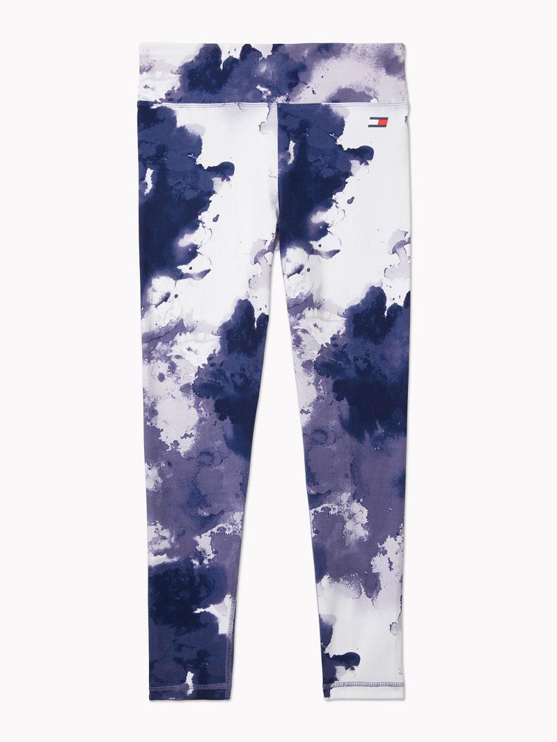 Leggins Tommy Hilfiger Essential Watercolor Print Azules | MX_W21224