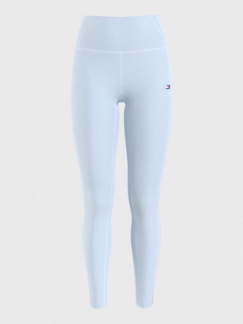 Leggins Tommy Hilfiger High-Cintura Ribbed Mesh Azules | MX_W21226