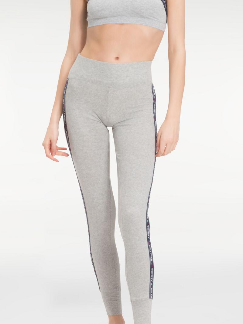 Leggins Tommy Hilfiger Organic Algodon Logo Grises | MX_W21230