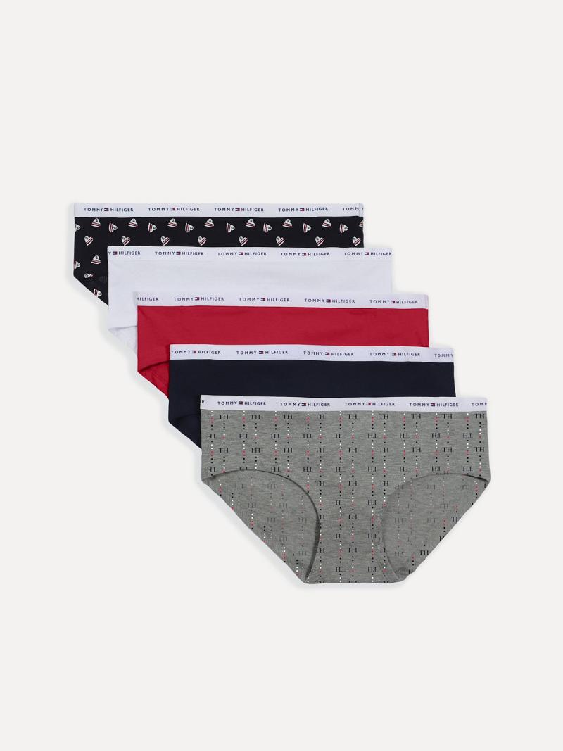 Lencería Tommy Hilfiger Algodon Classic Hipster 5PK Verdes | MX_W21552