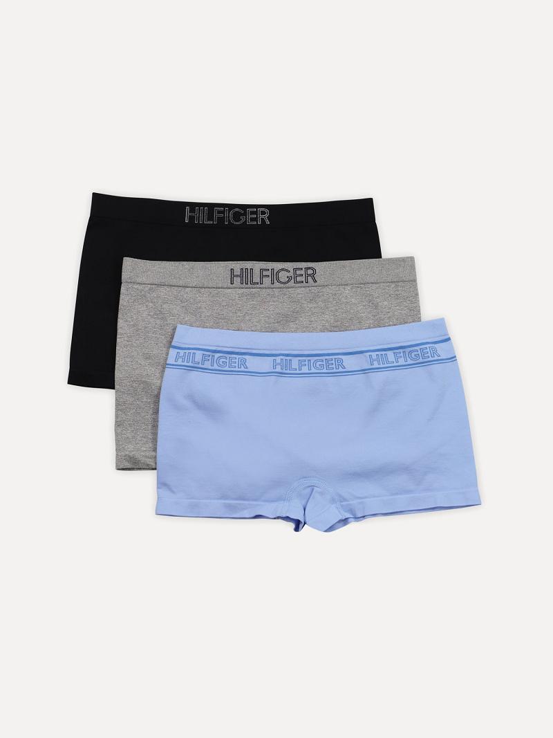 Lencería Tommy Hilfiger Seamless Boyshort 3PK Azules | MX_W21560