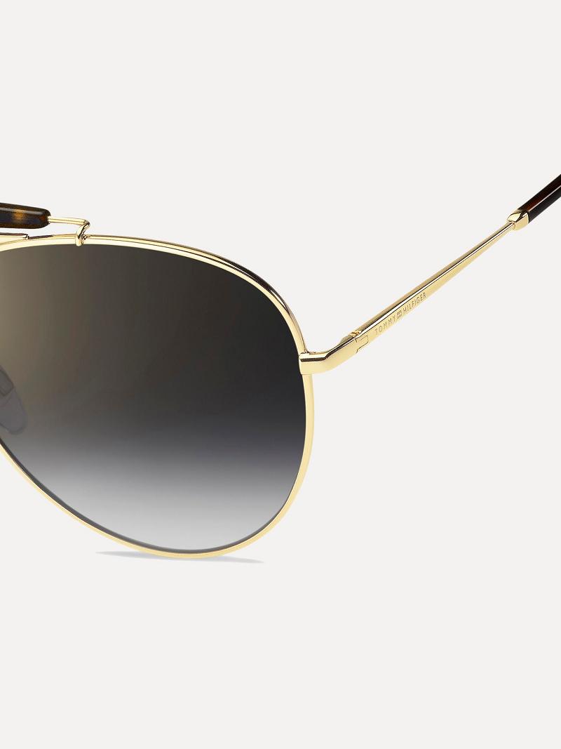 Lentes De Sol Tommy Hilfiger Pilot Sunglasses Negros | MX_W21676