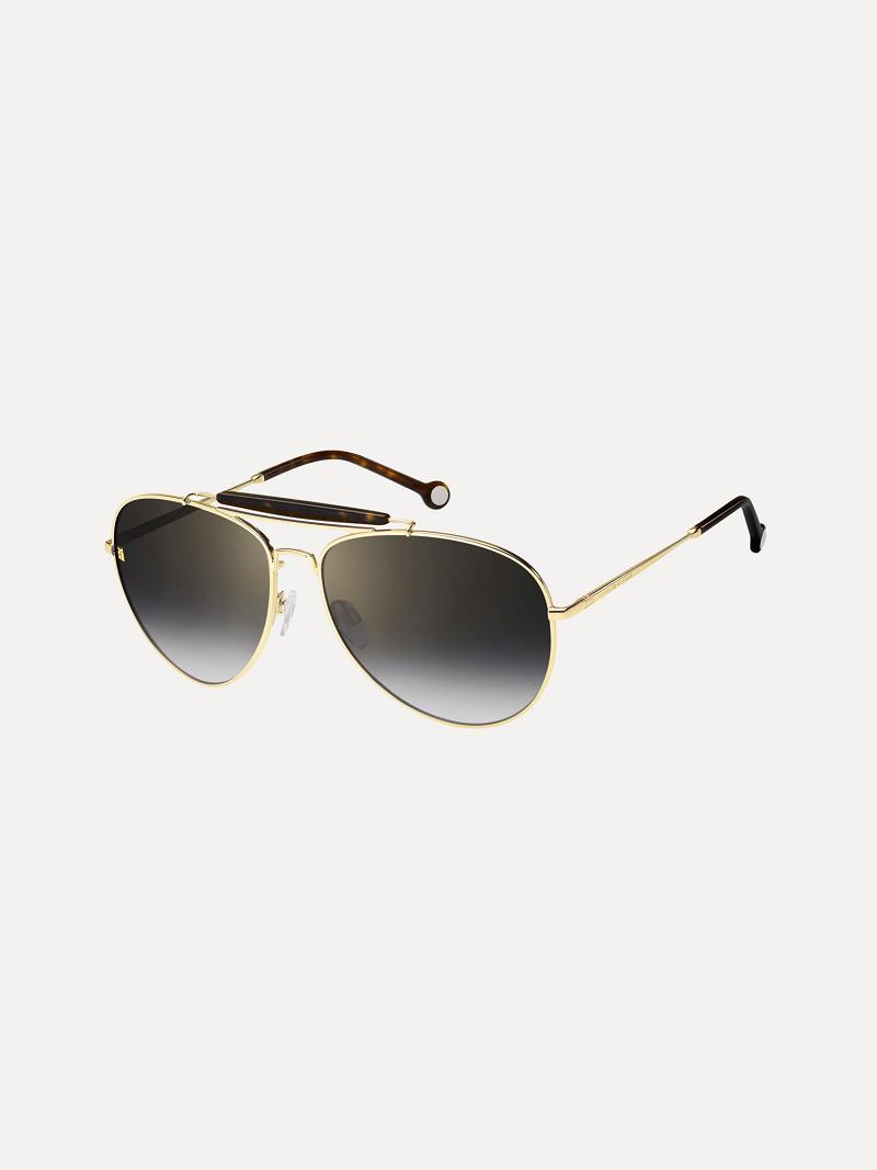 Lentes De Sol Tommy Hilfiger Pilot Sunglasses Negros | MX_W21676