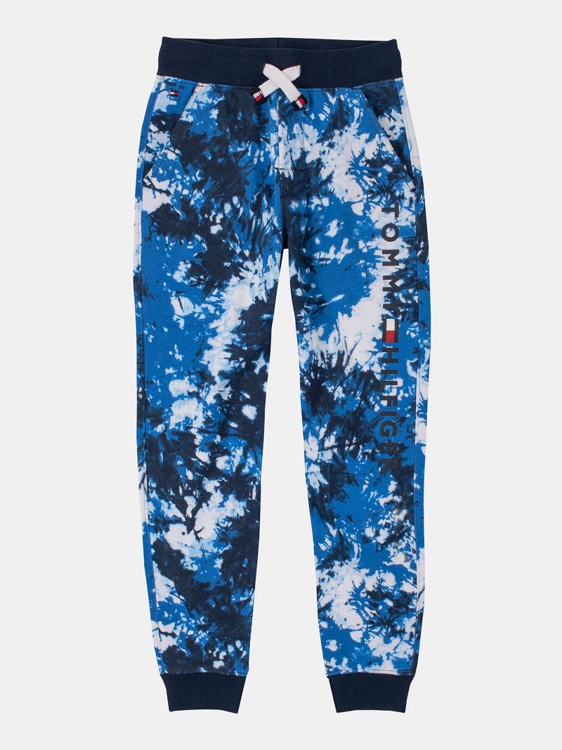 Pantalones Deportivos Tommy Hilfiger Big Tie-Dye Azules | MX_B2119