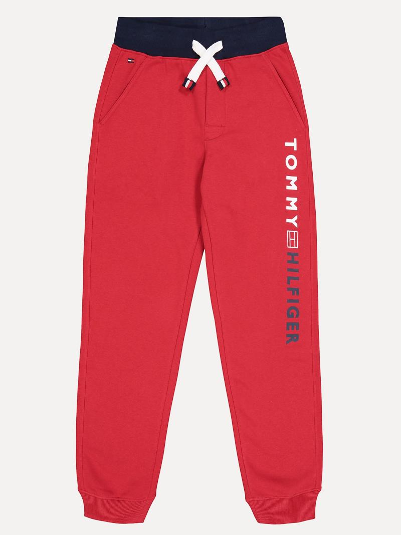 Pantalones Deportivos Tommy Hilfiger Little Logo Rojos Negros | MX_B2123